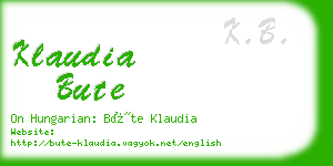 klaudia bute business card